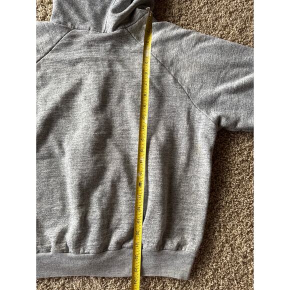 Vintage 80’s Big Yank Thermal Lined Heather Gray M Full Zip Hoodie Sweat Jacket - Picture 8 of 9
